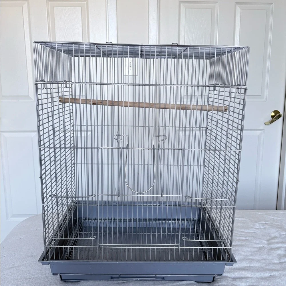 Spacious Gray Bird Cage